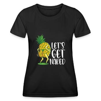 Ananas - T-shirt sport Femme - noir - Devant - AI Model Female 172 light (172cm)