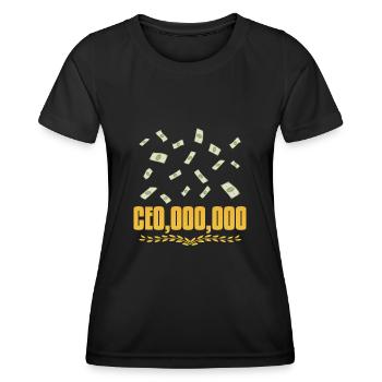 CEO - Frauen Funktions-T-Shirt - Schwarz - Vorne - AI Model Female 172 light (172cm)