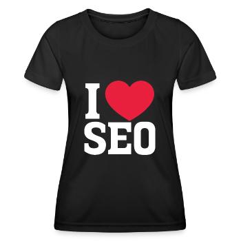 I Love Seo - Frauen Funktions-T-Shirt - Schwarz - Vorne - AI Model Female 172 light (172cm)