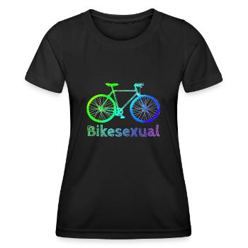 Bicycle | Cyclists | Bikesexual | Cyclist - Women's Functional T-Shirt - black - Front - AI Model Female 172 light (172cm)