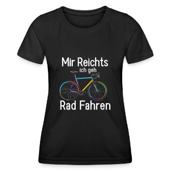 Mir Reicht's Ich Geh Rad fahren Mountainbike Fahrr - Frauen Funktions-T-Shirt - Schwarz - Vorne - AI Model Female 172 light (172cm)