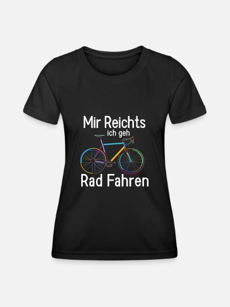 Mir Reicht's Ich Geh Rad fahren Mountainbike Fahrr - Frauen Funktions-T-Shirt - Schwarz