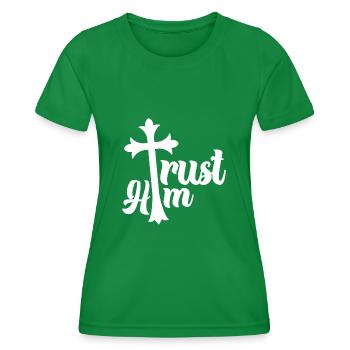 Christian lui fait confiance - T-shirt sport Femme - vert - Devant - AI Model Female 172 dark (172cm)