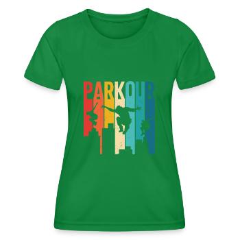 Parkour - Women's Functional T-Shirt - kelly green - Front - AI Model Female 172 dark (172cm)