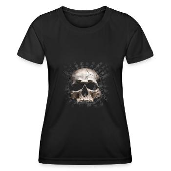 Crâne de Kanji - T-shirt sport Femme - noir - Devant - AI Model Female 172 light (172cm)