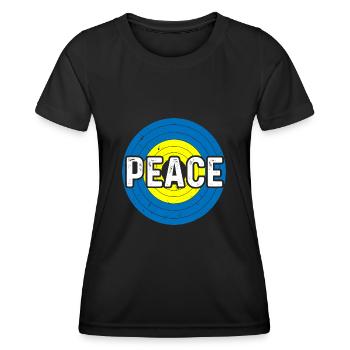 Peace Regenbogen Kreis Frieden Freiheit Liebe - Frauen Funktions-T-Shirt - Schwarz - Vorne - AI Model Female 172 light (172cm)
