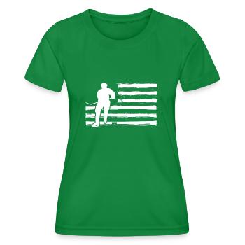 Eishockeyspieler Eishockey - Frauen Funktions-T-Shirt - Kelly Green - Vorne - AI Model Female 172 dark (172cm)