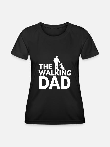 The Walking Dad Dog Owner Owner - Women's Functional T-Shirt - black