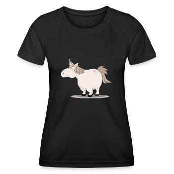 Thick cute unicorn - Women's Functional T-Shirt - black - Front - AI Model Female 172 light (172cm)