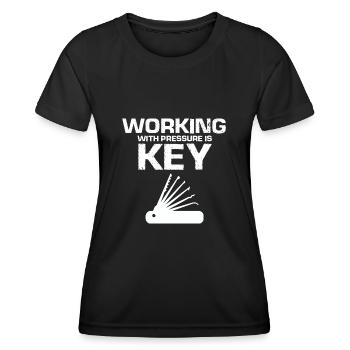 Cambrioleur Serrurier Technicien de Verrouillage Conception - T-shirt sport Femme - noir - Devant - AI Model Female 172 light (172cm)