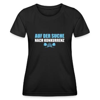 Dart Auf der Suche nach Konkurrenz Dartspieler - Frauen Funktions-T-Shirt - Schwarz - Vorne - AI Model Female 172 light (172cm)