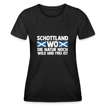 Ecossais Ecosse Ecosse Ecosse - T-shirt sport Femme - noir - Devant - AI Model Female 172 light (172cm)