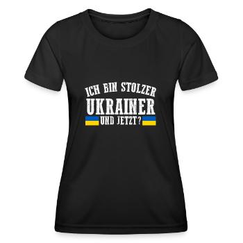 Ukrainer Ukraine - Frauen Funktions-T-Shirt - Schwarz - Vorne - AI Model Female 172 light (172cm)