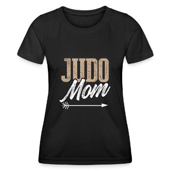 mom mama judo - Frauen Funktions-T-Shirt - Schwarz - Vorne - AI Model Female 172 light (172cm)
