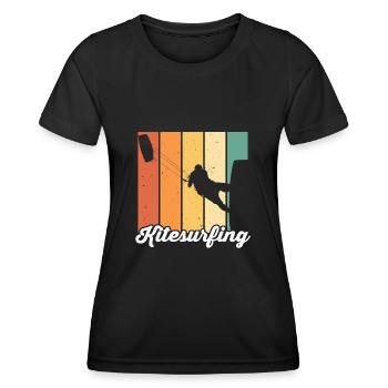 Kitesurfen Kiteboarding Kite Kiten - Frauen Funktions-T-Shirt - Schwarz - Vorne - AI Model Female 172 light (172cm)