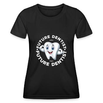 Dentiste Dentiste Dentist - T-shirt sport Femme - noir - Devant - AI Model Female 172 light (172cm)