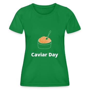 Journée du caviar - T-shirt sport Femme - vert - Devant - AI Model Female 172 dark (172cm)