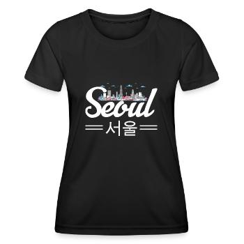Kpop Séoul Corée Corée K-Pop Cadeau Rengain - T-shirt sport Femme - noir - Devant - AI Model Female 172 light (172cm)