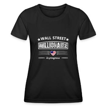 Wall Street Millionaire - Frauen Funktions-T-Shirt - Schwarz - Vorne - AI Model Female 172 light (172cm)