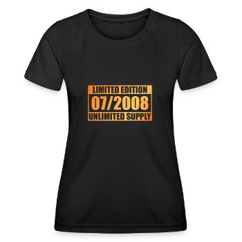 16. Geburtstag Limited Edition - ꝏ Supply 07/2008 - Frauen Funktions-T-Shirt - Schwarz - Vorne - AI Model Female 172 light (172cm)