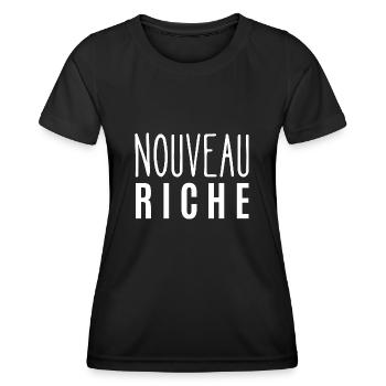 nouveau riche - T-shirt sport Femme - noir - Devant - AI Model Female 172 light (172cm)