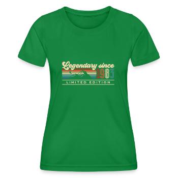 Vintage 1983 Jahrgang 40er Retro Geburtstag - Frauen Funktions-T-Shirt - Kelly Green - Vorne - AI Model Female 172 dark (172cm)