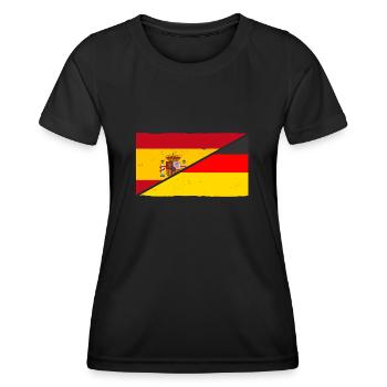Spanier Deutschland Spanien - Frauen Funktions-T-Shirt - Schwarz - Vorne - AI Model Female 172 light (172cm)