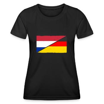 Pays-Bas Pays-Bas Allemagne Pays-Bas - T-shirt sport Femme - noir - Devant - AI Model Female 172 light (172cm)