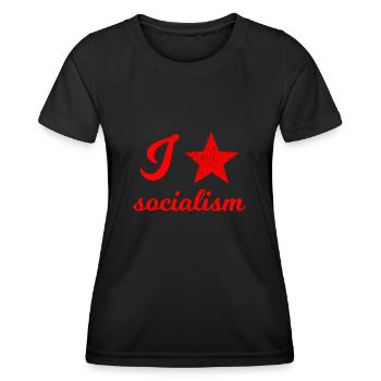 Ich liebe Sozialismus - Frauen Funktions-T-Shirt - Schwarz - Vorne - AI Model Female 172 light (172cm)