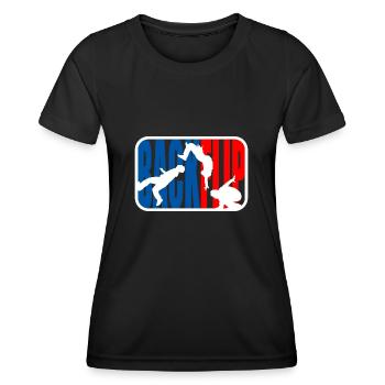 Parkour Freerunner Backflip - Frauen Funktions-T-Shirt - Schwarz - Vorne - AI Model Female 172 light (172cm)