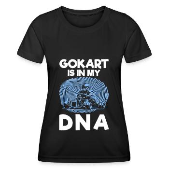 Pilote de karting pilote de kart course de kart - T-shirt sport Femme - noir - Devant - AI Model Female 172 light (172cm)