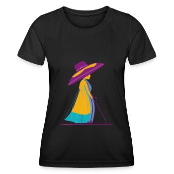 Nounou - T-shirt sport Femme - noir - Devant - AI Model Female 172 light (172cm)