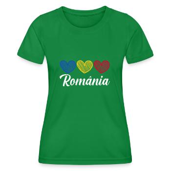 Rumänen Rumänien - Frauen Funktions-T-Shirt - Kelly Green - Vorne - AI Model Female 172 dark (172cm)