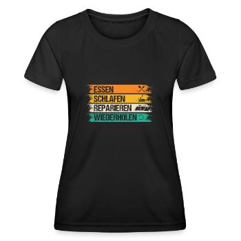 Master Roofer Roofer - Women's Functional T-Shirt - black - Front - AI Model Female 172 light (172cm)