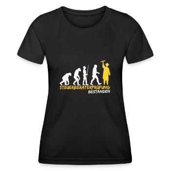 Steuerberater Prüfung bestanden Bestandene Lustig - Frauen Funktions-T-Shirt - Schwarz - Vorne - AI Model Female 172 light (172cm)