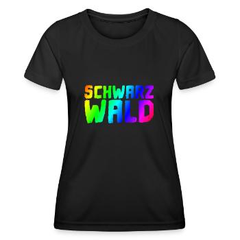 Schwarzwald | Gebirge | Wandern | Urlaub - Frauen Funktions-T-Shirt - Schwarz - Vorne - AI Model Female 172 light (172cm)