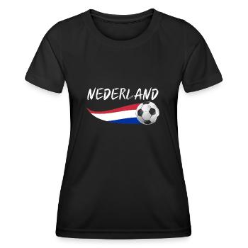 Pays-Bas Pays-Bas - T-shirt sport Femme - noir - Devant - AI Model Female 172 light (172cm)