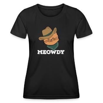 meowdy gruen - Frauen Funktions-T-Shirt - Schwarz - Vorne - AI Model Female 172 light (172cm)