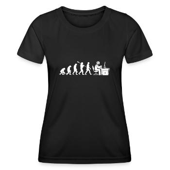 Gaming Gamer Evolution Geschenk - Frauen Funktions-T-Shirt - Schwarz - Vorne - AI Model Female 172 light (172cm)