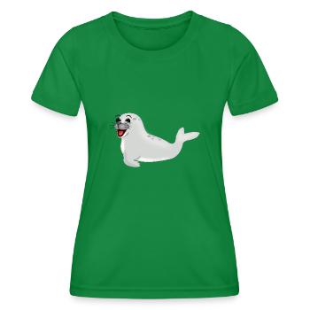 Laughing Seal - Women's Functional T-Shirt - kelly green - Front - AI Model Female 172 dark (172cm)
