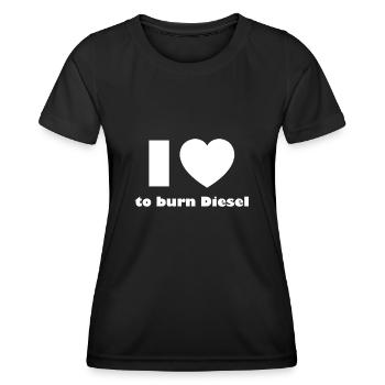 Autofahrer Liebe - Frauen Funktions-T-Shirt - Schwarz - Vorne - AI Model Female 172 light (172cm)