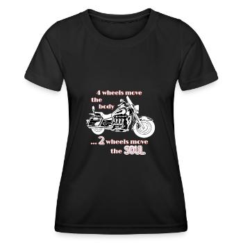 Motorrad Rocket 3 Touring Bike - Frauen Funktions-T-Shirt - Schwarz - Vorne - AI Model Female 172 light (172cm)