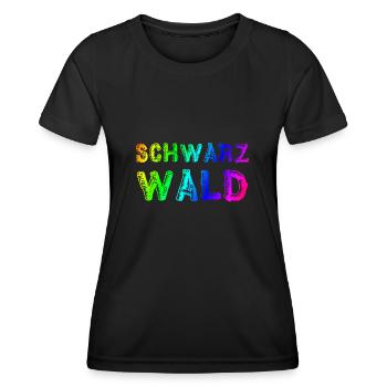 Black Forest | Mountains | Hiking | Holiday - Women's Functional T-Shirt - black - Front - AI Model Female 172 light (172cm)