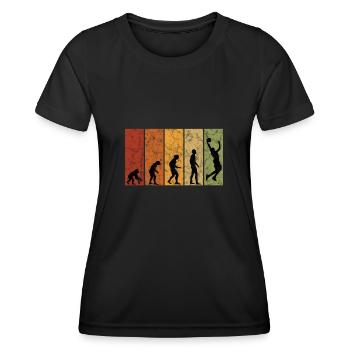 Basket basket basketteur basketteur - T-shirt sport Femme - noir - Devant - AI Model Female 172 light (172cm)
