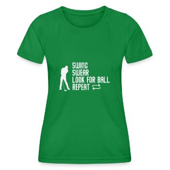 Sarkastischer Golf Witz Golfplatz Humor Golfen - Frauen Funktions-T-Shirt - Kelly Green - Vorne - AI Model Female 172 dark (172cm)