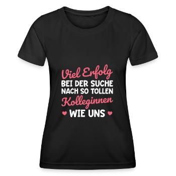 Jobwechsel Abschiedsgeschenk Kollegin - Frauen Funktions-T-Shirt - Schwarz - Vorne - AI Model Female 172 light (172cm)