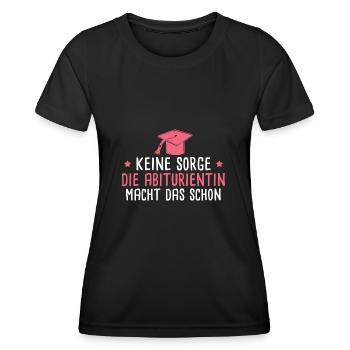 Abitur Abschluss Abiturientin Geschenkidee - Frauen Funktions-T-Shirt - Schwarz - Vorne - AI Model Female 172 light (172cm)