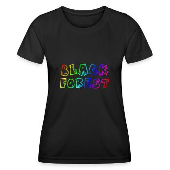 Black Forest | Mountains | Hiking | Holiday - Women's Functional T-Shirt - black - Front - AI Model Female 172 light (172cm)
