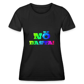 Nö Basta! | Nein | Schlechte Laune | Miesepeter - Frauen Funktions-T-Shirt - Schwarz - Vorne - AI Model Female 172 light (172cm)