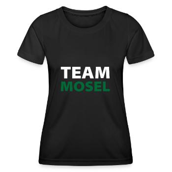 Team Mosel weiß/grün - Frauen Funktions-T-Shirt - Schwarz - Vorne - AI Model Female 172 light (172cm)